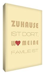 Little Helper HMEFAM128-20G Feel Good Art wanddecoratie, canvas, 30 x 20 cm, crèmewit