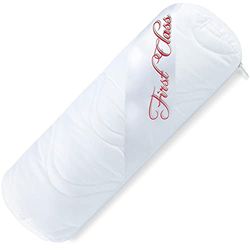 CelinaTex First Class 5001061 Almofada cilíndrica cervical, 40 x 15 cm, certificado Öko-Tex, lavável a 95 graus, almofada com fecho de correr para ajustar o enchimento de fibra de bolas respirável