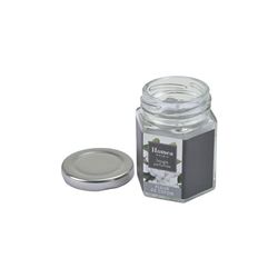 Homéa, Glassljus med metalllock 5,4 x 5,4 x 7,2 cm essentiell doft av coto blomma