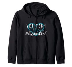 Vet Tech - Enfermera veterinaria esencial Sudadera con Capucha