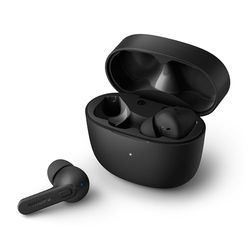 PHILIPS TAT2206BK/00 Auriculares Bluetooth con Micrófono/Resistentes a Salpicaduras y Sudor, 18h de Reproducción, Ajuste Cómodo/Auriculares Inalámbricos/Earbuds, Negro