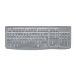 Logitech Protective Cover for K120 Keyboard and MK120 Desktop, cover protettiva, design avvolgente in silicone resistente, a prova di liquidi, ultrasottile, traslucido - Bianco