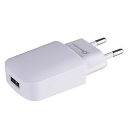 Electraline 70067 USB stroomadapter, voeding, oplader 5V-1A, voor iPhone, iPod, mp3, Samsung, Motorola, Wit