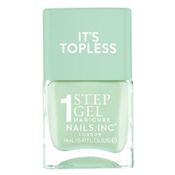 Nails Inc It's Topless Gel-Like Nail Polish, 4-in-1 Base Coat, Treatment, Colour & Top Coat, Long Lasting, Strong, Chip Free Nails, Glossy Salon Quality Manicure, Air Dry Nail Polish, Camilla, 14 ML