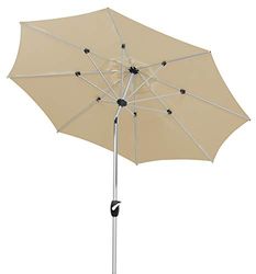 Schneider 683-02 Paraply Venedig ca 270 cm Ø, 8 delar, rund, naturlig, 270 x 270 x 250 cm