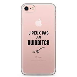Zokko Beschermhoesje voor iPhone 7 Plus Jpeux Pas J'Ai Quidditch – maat iPhone 7 Plus – zacht transparant inkt zwart