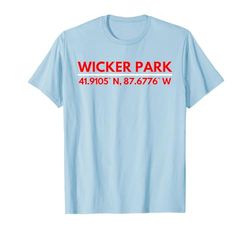 Wicker Park Chicago IL Fans Latitude and Longitude T-Shirt