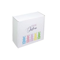 EPVerpackungen Caja de regalo colorida de Pascua, color blanco