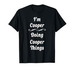 Cooper Nome Personalizzato Camicia Personalizzata Cooper Compleanno Maglietta