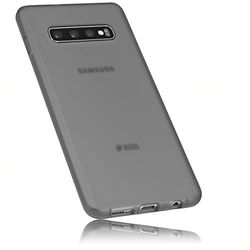 mumbi Fodral kompatibelt med Samsung Galaxy S10+, mobiltelefonfodral, transparent, svart