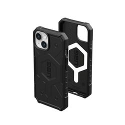 URBAN ARMOR GEAR Pathfinder fodral kompatibelt med Apple iPhone 15 Plus fodral [Trådlös laddning/magnetisk laddning, fallskydd enligt militär standard] Svart