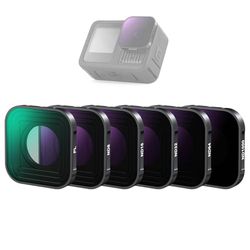 NEEWER Filtro CPL ND Compatibile con GoPro Hero 13 12 11 10 9 Nero, 6 Pezzi CPL ND8 ND16 ND32 ND64 ND1000 HD Multicoated Slim Neutral Density Polarizzatore Circolare Kit Filtri, FL-GP10