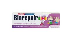 Biorepair, Dentifricio Bimbi 0-6 anni, 12 Confezioni da 50 ml, Dentifricio Biorepair per Bambini Senza Fluoro Gusto Uva, Anticarie, per Gengive Sane