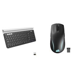 Logitech K780 Draadloos Toetsenbord, & CORSAIR M75 WIRELESS RGB Lichtgewicht FPS