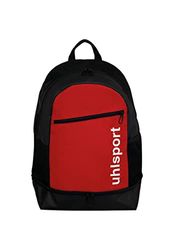 uhlsport Essential Backpack W. Bott. COMPARTM. Ryggsäck, Vuxna Unisex, Röd/Svart/Vit (Multicolor), En Storlek