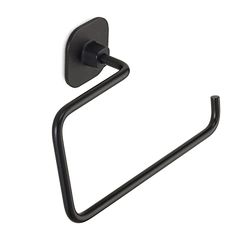 GEDY | Teide Porta Asciugamani Bagno ad Anello in Acciaio Inox e Cromall, Finitura Nera, Dimensioni 10 x 20 x 7,2 cm e 0,23 kg
