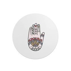 Questo Casa, Round Digital Printed Mouse Pad, Non-Slip Base, for Office and Home, Diameter:22cm