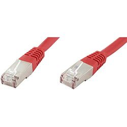 Econ connect F6TP1RT RJ45 nätverkskabel, patchkabel CAT 6 S/FTP 1,00 m röd parskärm