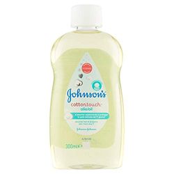 JOHNSON'S Baby, babyolja för barn och spädbarn, bomulltouch, med äkta bomull, snabbstartsbehandling, 300 ml