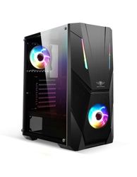 Spirit of Gamer Rogue 5 Behuizing Mid-Tower ATX, gehard glas, 3 ARGB-ventilatoren, GPU 310 mm, zwart