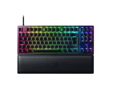 Razer Huntsman V2 Tenkeyless (Switches Violets) - Clavier Gamer Optique (Switches Optiques Clicky, Touches en PBT Doubleshot, Repose-Poignet) Clavier AZERTY | Noir