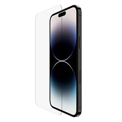 Belkin TemperedGlass iPhone 14 Pro Max Screen Protector, AntiMicrobial-Treated, Easy Bubble Free Application with Included Installation Guide Tray, 9H Hardness Tested