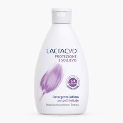 Lactacyd Protezione & Sollievo, gel Detergente Intimo per Pelli Irritate, Allevia Bruciore e Prurito, Senza Sapone, con Arnica e Proteine del Riso, 6 Flaconi da 300 Ml