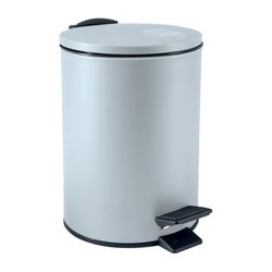 Spirella, Poubelle à Pédale en Acier, Modèle Adelar, Mécanisme slow close, le couvercle se referme doucement et silencieusement, Revêtement anti-traces de doigts, Bleu Ice, 5 Litres
