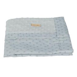 roba Coperta per Neonati e Bambini Lil Planet - Pois Terry - Cotone Biologico - Certificato GOTS - 80 x 80 cm - Idrorepellente - Traspirante e Lavabile - per Lettino, Culla e Carrozzina - Azzurro