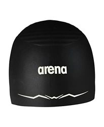 Arena Aquaforce Wave - Cuffia da nuoto in silicone da corsa per uomo e donna, idrodinamica, prestazioni competitive e intensive, colore nero, taglia M