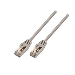 AISENS A137 – 0284 – Câble réseau latiguillo RJ45 (Souple, 2 m, Double Blindage, 10/100/1000 Mbit/s, commutateur/routeur/Modem/Point d'accès) Couleur Gris