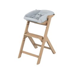 Maxi-Cosi Nesta Pack, Chaise Haute bébé Évolutive, Ensemble Nouveau-né - Chaise Haute Inclinable et Réglable, 3 à 99 ans, Bois Naturel + Kit Nouveau-né, 0 à 6 Mois, 0 à 9 kg, Beyond Sky Grey