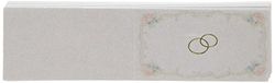 CLUB GREEN GIFT TAGS IVORY PINK FLOWER & D/RINGS 45X25MM, Card, 9.9 x 2.75 x 2.75 cm