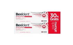 ISDIN Bexident Anticaries Pasta dentífrica con Flúor y Extracto de arándano rojo, Triple acción anticaries y antiplaca para toda la familia, Uso Diario, Pack ahorro 30% Gratis, 2 x 125ml