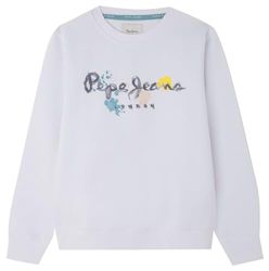 Pepe Jeans Bige Sweatshirt voor jongens, wit (wit), 10 jaar, wit, 10 jaar