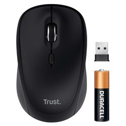 Trust Yuki Silent Wireless Mouse Bluetooth + 2.4GHz, Battery Included, for Left and Right Hand Users, 75% Recycled Materials, Quiet Compact Multidevice Bluetooth Mouse for Laptop PC iOS Mac Android