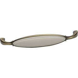 SIRO, 1973-106ZN31A78, Anaheim foro maniglia spaziatura 96 millimetri, plastica ottone antico brunito/beige