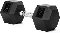 TREXO Manubri Palestra Esagonale da 17,5 kg in Ghisa Gommata Resistente Manubrio Palestra per l'Allenamento di Palestra in Casa con Impugnatura Ergonomica Manubri Stabili e Versatili