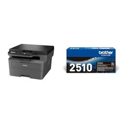 Brother DCPL2620DW Multifunzione Laser B/N, 32 ppm in BUNDLE con TN2510 Toner originale, fino a 1200 pagine