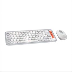 Logitech Pop Icon Combo, combinación de Teclado y ratón Bluetooth, Escritura cómoda, Teclas y Botones programables, clics discretos, Easy-Switch para hasta 3 Dispositivos, QWERTY Español - Blanco