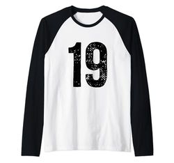 Numero 19 Maglia con Maniche Raglan