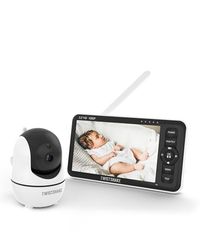 Twistshake Baby Monitor con Fotocamera e Audio - Schermo Full HD 1080p da 5,5 Pollici | Comunicazione Audio Bidirezionale - Monitoraggio Temperatura Ambiente - VOX - Visione Notturna