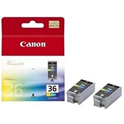 Canon CLI-36 TWIN Pack de 2 cartouches (2x Couleur) Certifié Canon (Plastique Obsolète 2018)