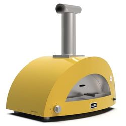 Alfa Forni Barbecue à gaz de la marque modèle moderne 3 Pizze ibrido Fire Yellow