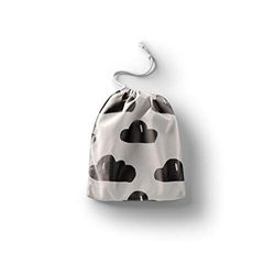 Bonamaison Impreso Algodón Bolsas con Cordón, Bolsa con Cordel para el Hogar y el Almacenamiento de Verduras, Bolso de Compras, Plegable, Ecologica, Reutilizables, Tamaño: 30x40 Cm