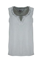 Tommy Jeans Mouwloze top voor dames, Grijs (Lunar Rock-pt 132), S/M