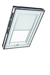 Original Roto Blackout Roller Blind ZRV Almost complete Blackout Guide Rail Silver For Roto Roof Windows Series Designo R6/R8, i8 and Classic 64/84 Size 094/118 | 09/11 Colour White