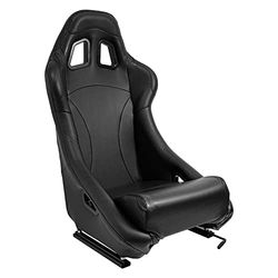 Sedile Sportivo 'BH' - Finta pelle Nero - Schienale Fisso - incl. Slitte