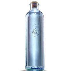 Sacred Essence Om Water Gratitude Tafelfles Loodvrij Gerecycled Glas 1.2L - Met Natuurlijke Kurk Stopper