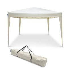 Goodyear - Multifunctionele beige opvouwbare tent van 3x3 m | Waterdicht | Ideaal voor tuin, terras, strand | Draagtas | 4 Windjack